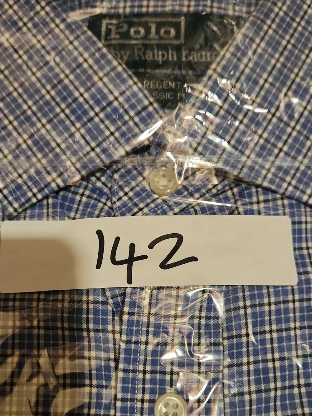 Polo Ralph Lauren Mens Regent Classic Fit Blue Plaid Gingham Dress Shirt 16.5" - Picture 10 of 10